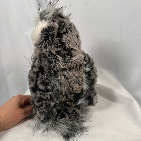 Aurora Great Horned Owl Plush Stuffed Animal — Gray/White — 9” - Picture 8 of 10